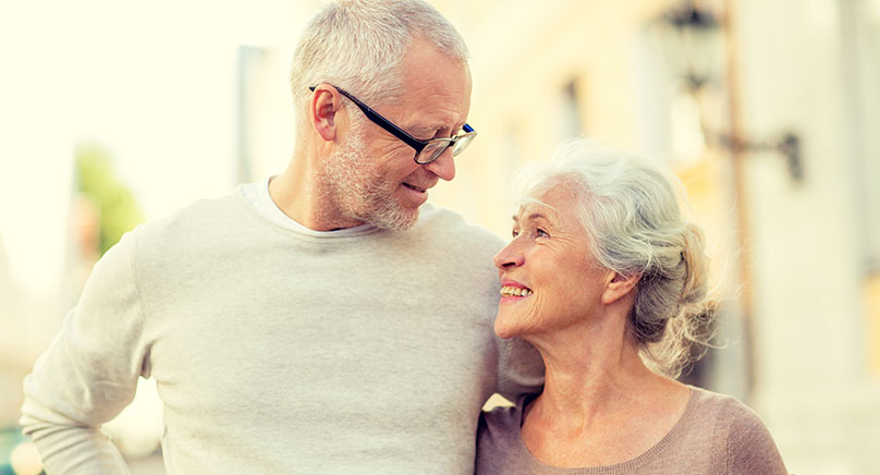 elderly couple together